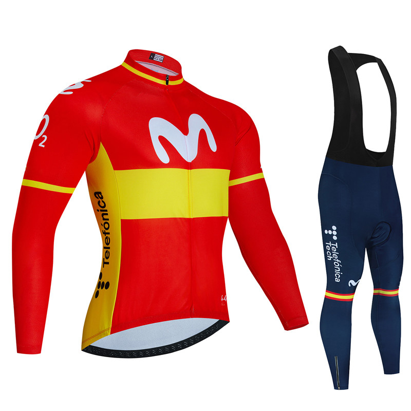 Cycling Gear Brands - إسبانيا Movistar الخريف طويلة الأكمام الدراجات