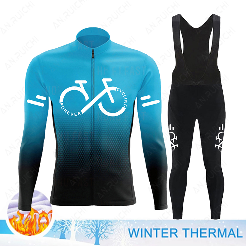 Cycling Gear Jersey - 2023 الشتاء الحراري الصوف الدراجات جيرسي